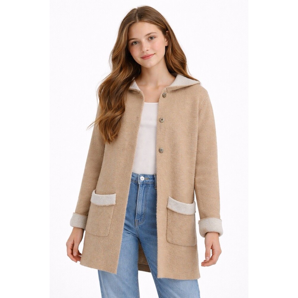 Zara Knitwear Girls Sweater Cardigan Size‎ 11/12 Jeweled Shoulders Open Front